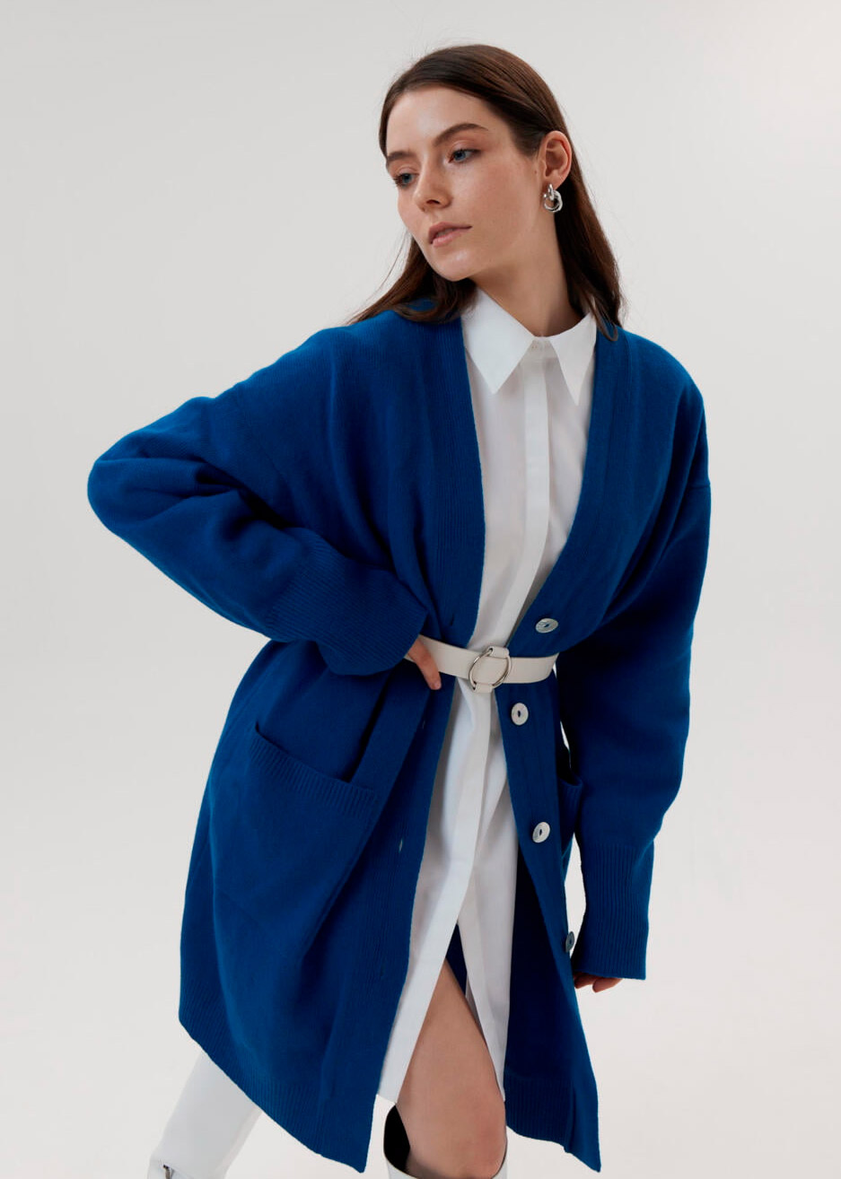 Кардиган из премиальной итальянской шерсти мериноса в 2х цветах